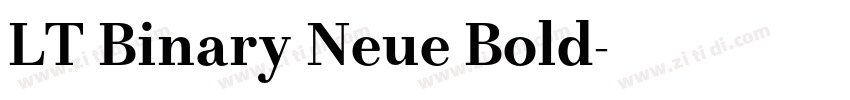 LT Binary Neue Bold字体转换